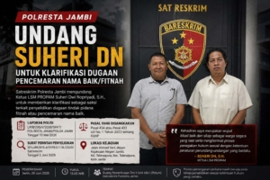 Polresta Jambi Undang Suheri Dwi Nopriyadi, S.H., untuk Klarifikasi Dugaan Pencemaran Nama Baik/Fitnah