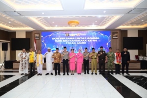 Doa Bersama Lintas Agama Warnai Hari Bhayangkara ke-80, Polda Jambi Perkuat Komitmen Jaga Kerukunan dan Kamtibmas