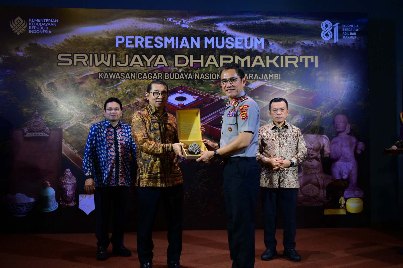 Kapolda Jambi Hadiri Peresmian Museum Sriwijaya Dharmakirti, Dorong Pelestarian Warisan Budaya Muaro Jambi