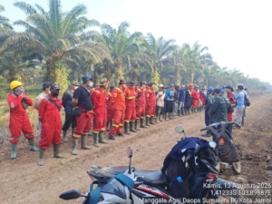 Kebakaran Lahan Gambut di Kumpeh Belum Padam, Tim Gabungan Terus Lakukan Pemadaman