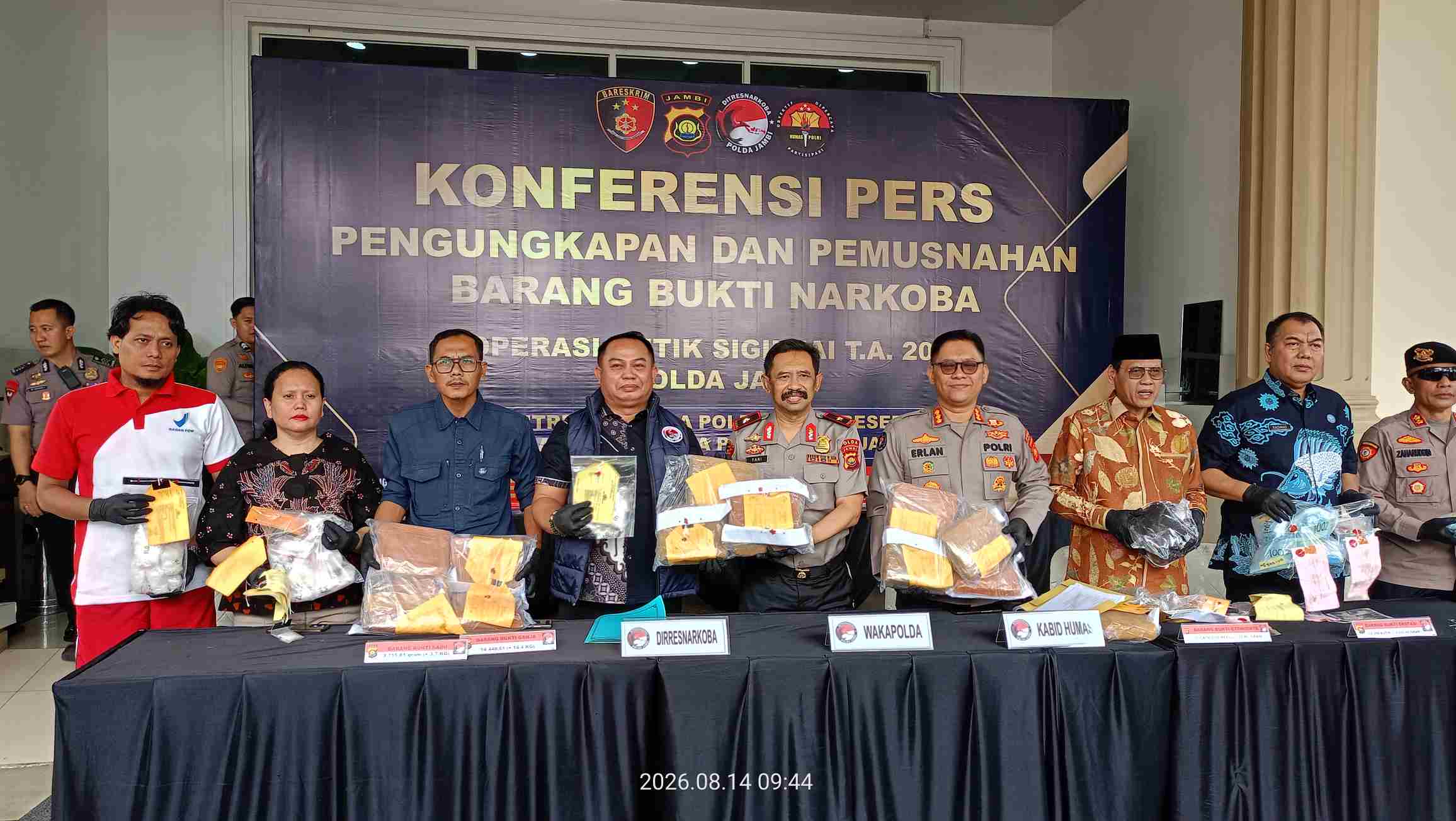 Operasi Antik Siginjai 2026 Ungkap 154 Kasus, 236 Tersangka dan Sita 17,3 Kg Narkoba