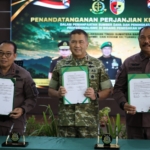 Perkuat Sinergi Penegakan Hukum, Kejati Jambi dan Kodam XX/Tuanku Imam Bonjol Tandatangani Perjanjian Kerja Sama