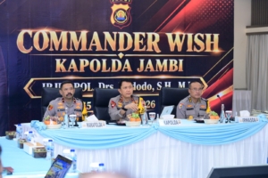 Kapolda Jambi Sampaikan Commander Wish, Tekankan Pelayanan Publik dan Penegakan Hukum Berkeadilan